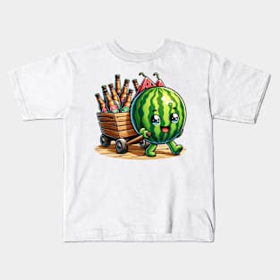 Watermelon Beer Wagon - The Refreshing Party Rollout Kids T-Shirt